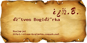 Ötves Boglárka névjegykártya